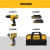 DEWALT 20V MAX Cordless Drill and Impact Driver, Power Tool Combo Kit with 2 Batteries and Charger (DCK240C2) - Image 2